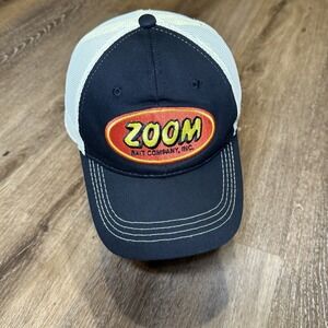 Vintage‎ Zoom Fishing Bait Tackle Hat Black Neon Yellow Mesh Trucker Country